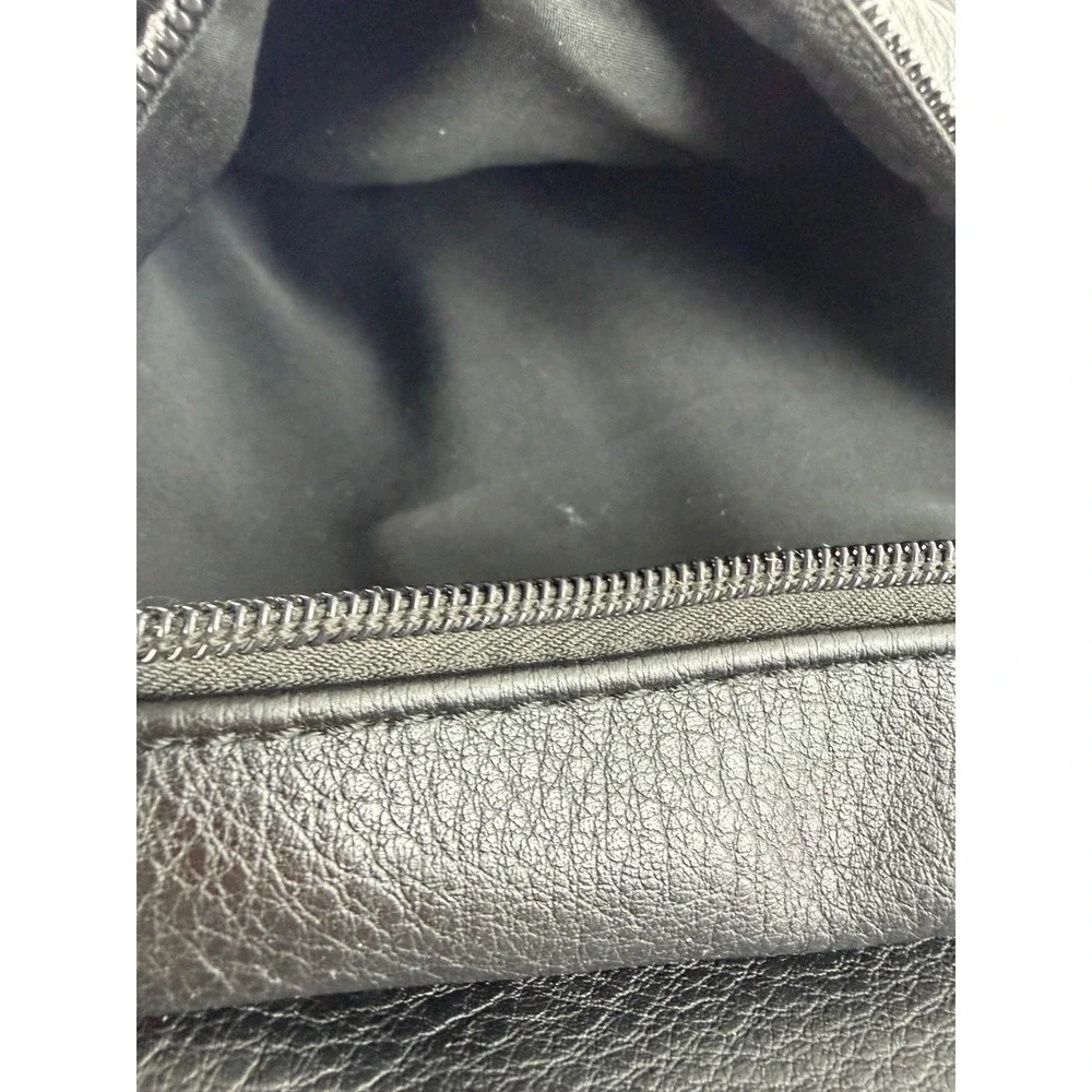 Freshly Picked Classic Diaper Bag Backpack Black Vegan Leather Padded Straps